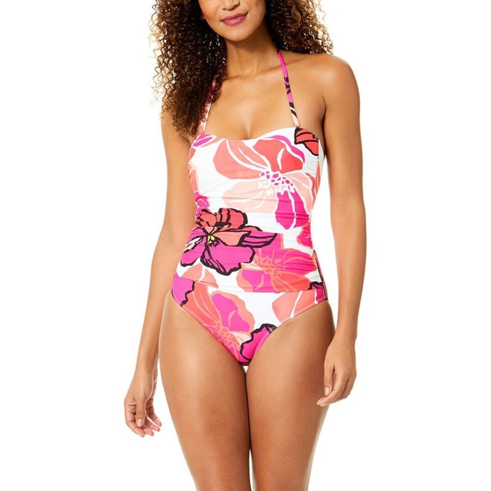 Anne Cole Womens  Strapless Bandeau One-Piece